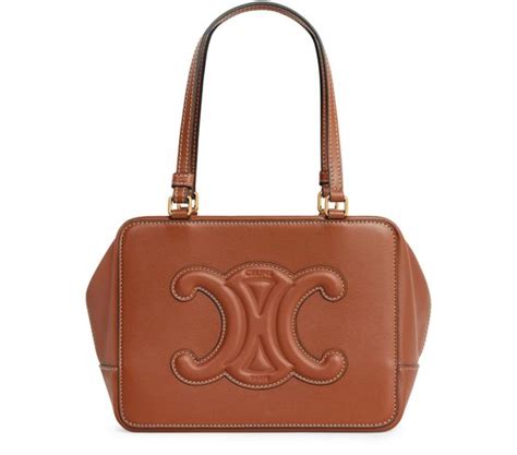 Women's Triomphe Folded cube bag in smooth calfskin 